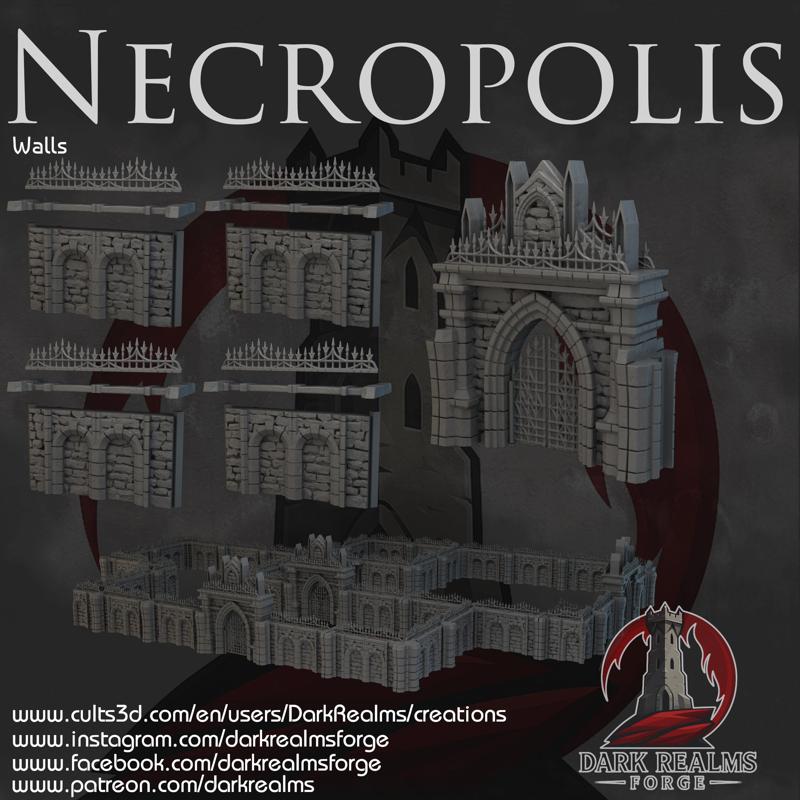 Dark Realms - Necropolis - Walls and Entrance
