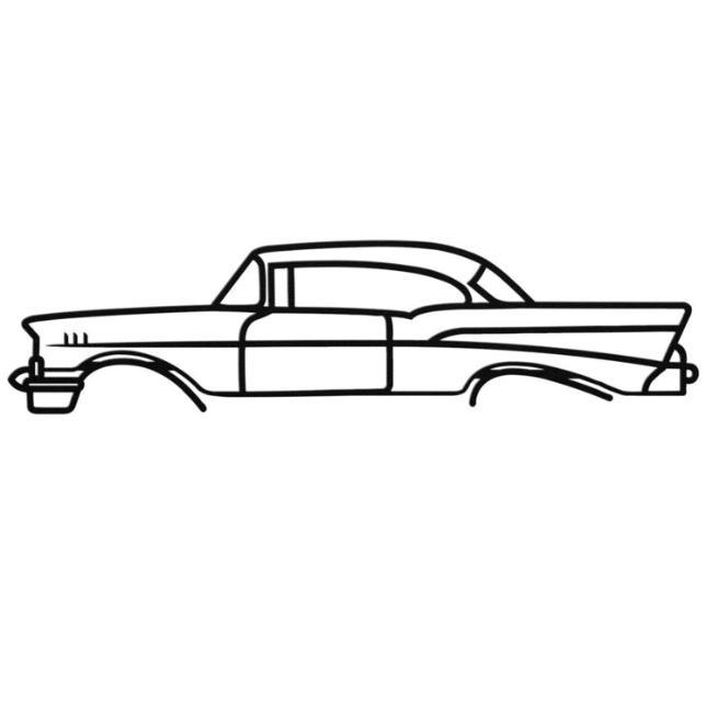 Chevrolet  Bel Air 1957 Silhouette Wall Art
