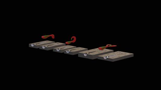 baits 5cm hoof /  5cm twister / 7cm double twister set model lure / form