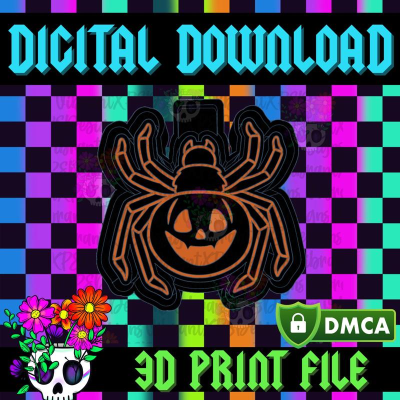 Pumpkin Spider STL Freshie Housing