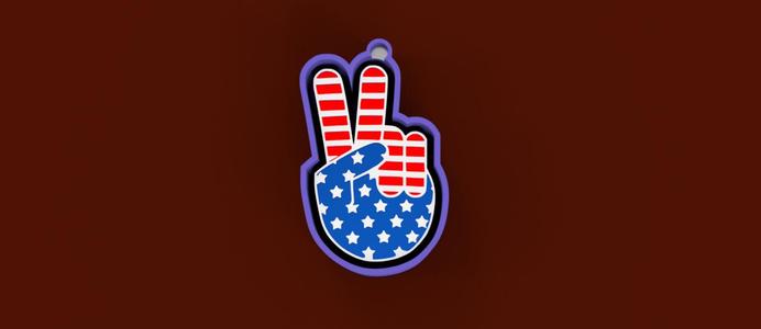 ✌️🇺🇸 USA Peace Sign – Freshie Mold | Patriotic & Chill