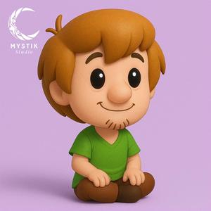 Shaggy Rogers Chibi Cartoon 3D Style – Scooby Doo Collectible STL Model