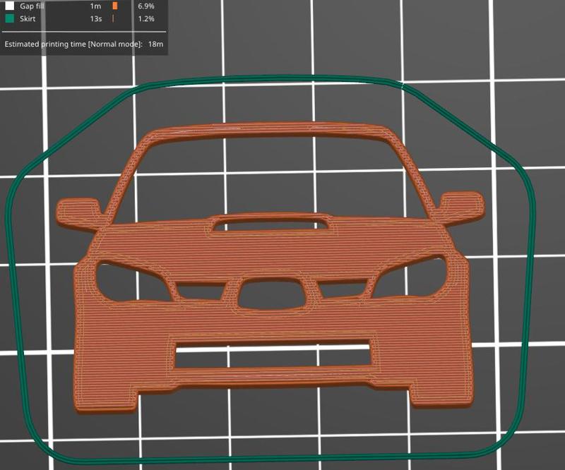 Subaru Impreza WRX STI Hawkeye key silhouette