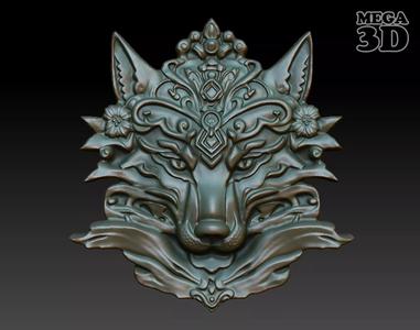 Wolf Pendant Bas Relief 02 230612