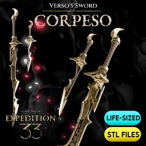 Verso's Sword Corpeso STL Files | Life Sized | High Detail