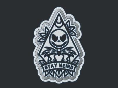 Stay Weird Jack Skellington- Freshie Mold Housing