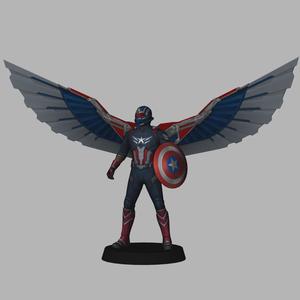 Sam Wilson - Captain America Brave New World LOW POLYGONS AND NEW EDITION