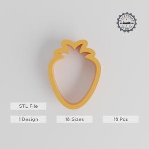 Strawberry Shape Cutter Set, 18 Sizes, Perfect for Cookies, Fondant & Clay, Berry Fruit Design