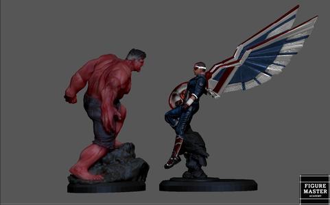 CAPTAIN AMERICA 4 SAM WILSON RED HULK HARRISON FORD PACK 3D PRINT