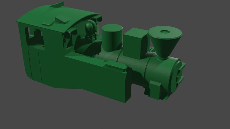 attempt of a locomotive body LokBodys for saechsische IK narrow gauge locomotive No Nr 14 Zittau H0e HOe I K