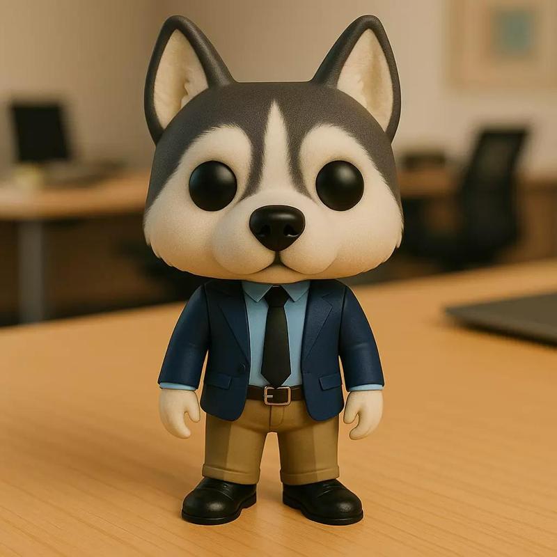 Husky Ejecutivo El Estratega Del Hielo En La Oficina