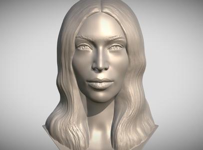 Kim Kardashian bust for 3D printing