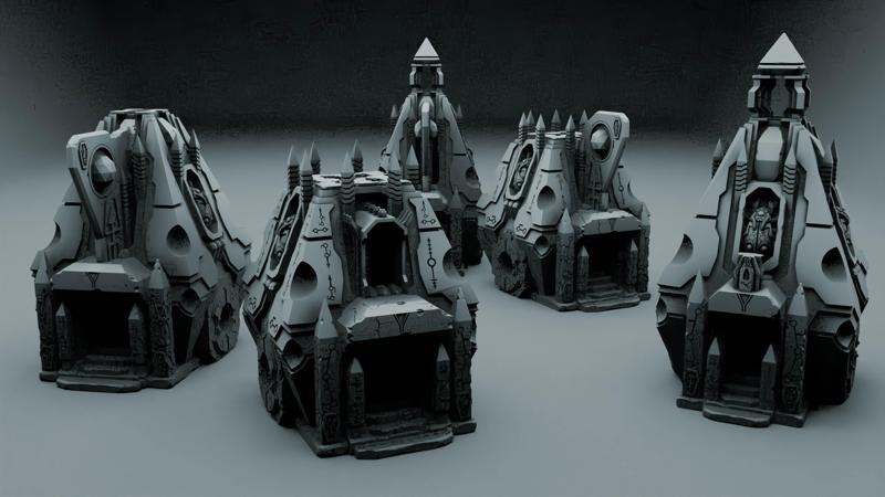 Robot Legions Large Pyramid Tabletop Terrain