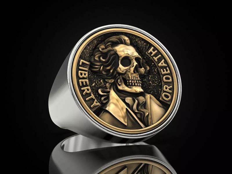 Liberty Skull Ring
