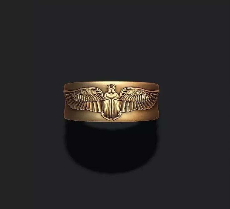 Egyptian scarab ring
