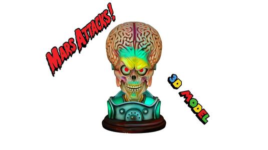 Mars Attacks alien bust