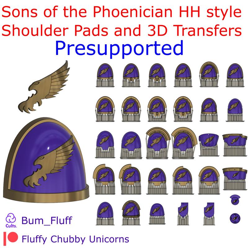 Sons of the Phoenician HH Style Shoulder pads and 3D Transfers
