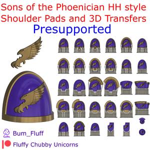 Sons of the Phoenician HH Style Shoulder pads and 3D Transfers