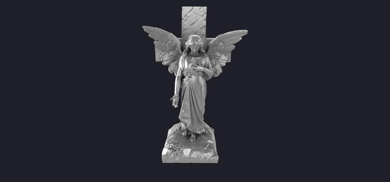 Angel Weeping statue 3D MODEL
