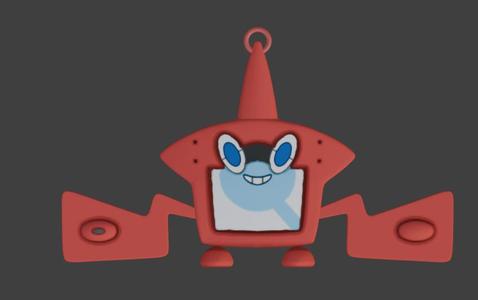 Rotom Pokedex Keychain - Animated Pokemon Encyclopedia - Pokémon - Ready to Print