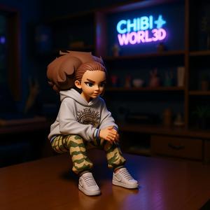 Cute afro Hip Hop Girl