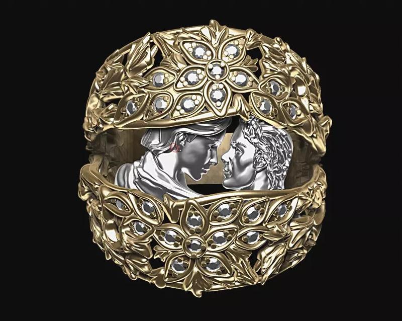 man and woman ring