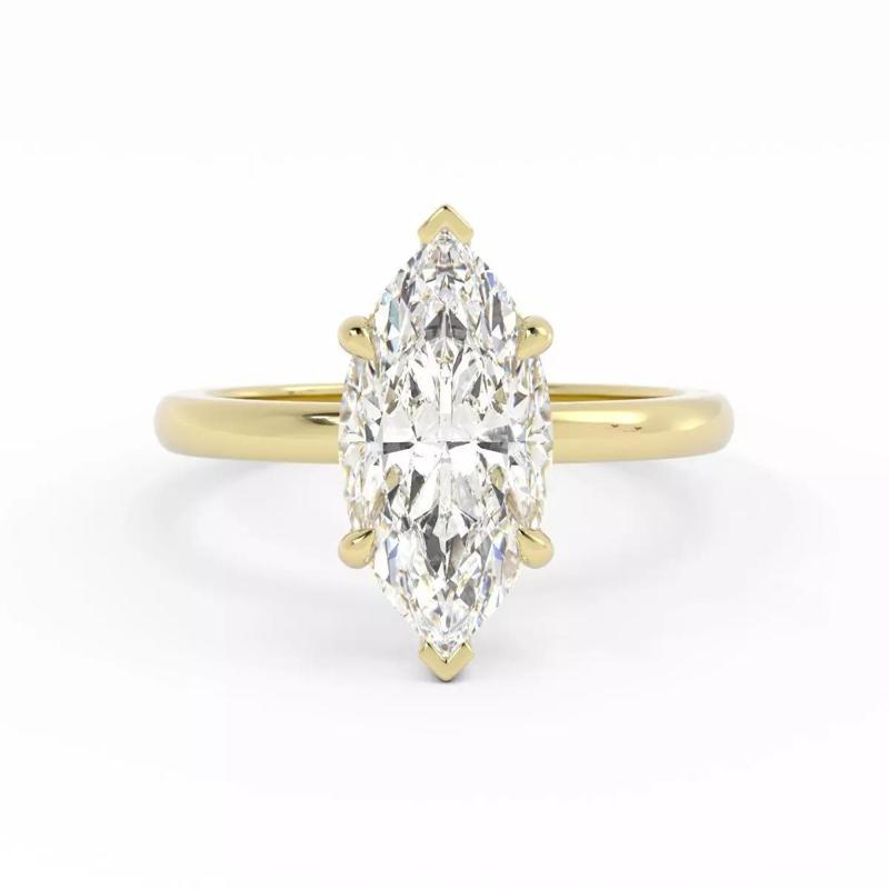 Marquise Solitaire Ring Size 6 US