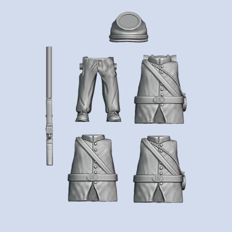 Union Soldier 3 Variations for Playmobil Custom