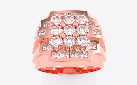 Mens Solitaire Ring 3dm stl renders details