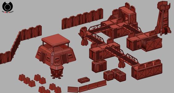 Modular Sci Fi Outpost. No supports needed! Free commercial license