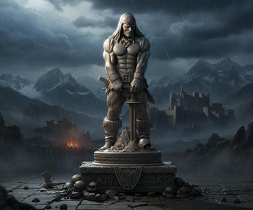 Blade of the Forsaken Peaks – Warrior Monument Bust