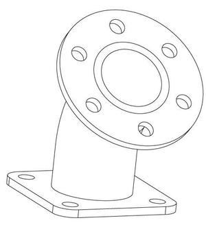 45° elbow connector