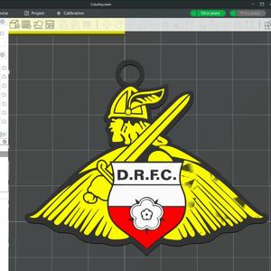 EFL League Two Doncaster Rovers Keychain Shield color printable and renderable