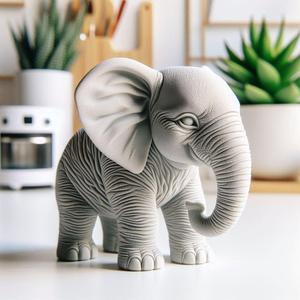 Elephant Showpiece 3D Print – Decorative Figurine for Home