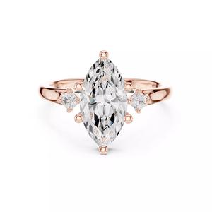 Marquise Cut Diamond Engagement Wedding Ring 3DM STL Video