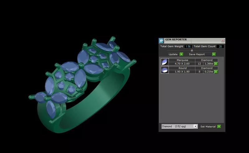 Marquise and Round Diamond Women Ring