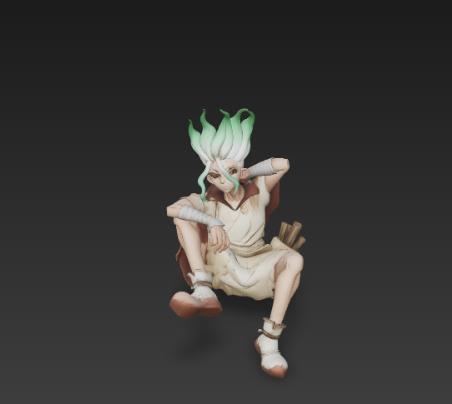Senku Ishigami – Dr. Stone STL 3D Printable Statue (Fan Art)