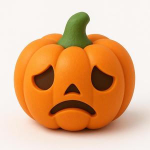 Sad Jack-o'-Lantern