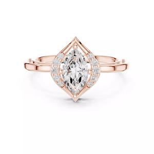 Designer Shank Marquise Diamond Wedding Ring 3DM STL Video