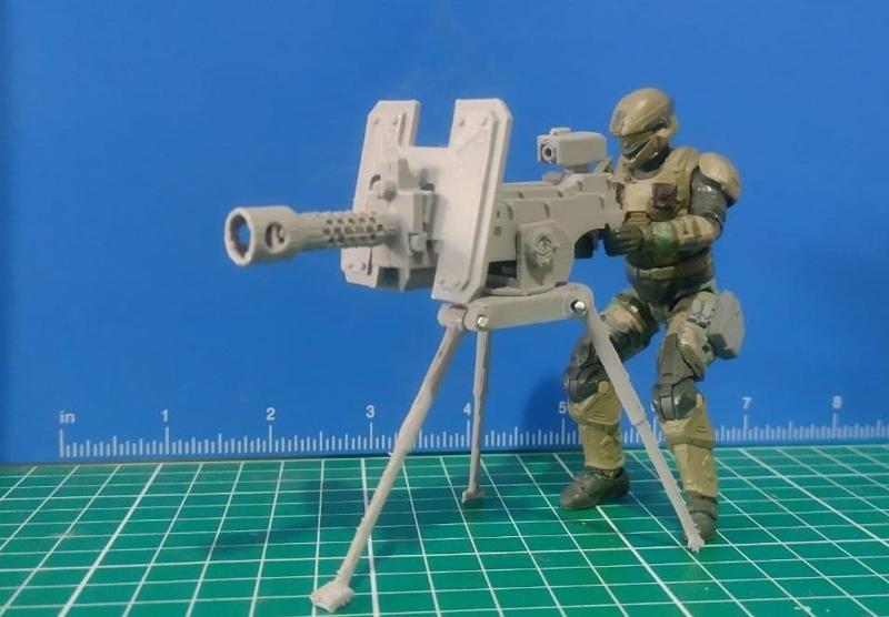 space marine 2, cadian heavy bolter machine gun 1/18 scale