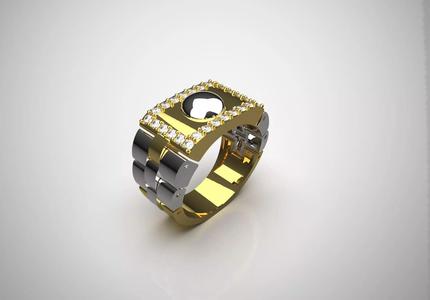 Luxury man Rolex design diamond ring model ror0039