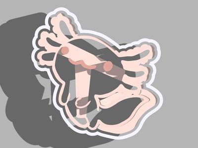 Cuddly Axolotl Cookie Cutter