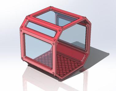 Container shell with windows for container kit