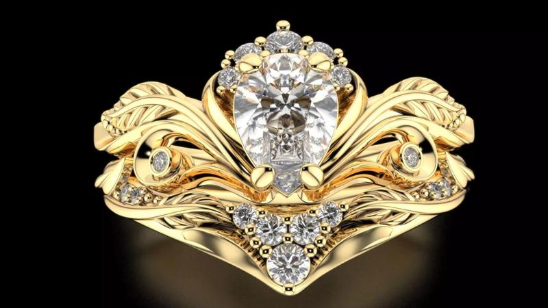 diamond wedding ring set