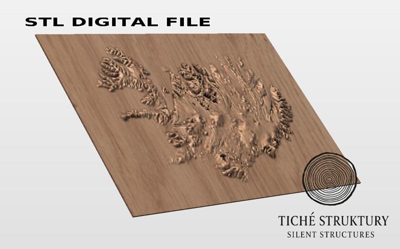Iceland – Topographic Relief – 3D STL Model