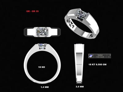 Men's  Ring 3D Model – Customizable CAD Design for 3D Printing