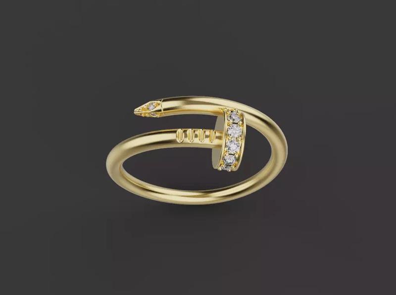 Nail Ring and Earrings set 66841