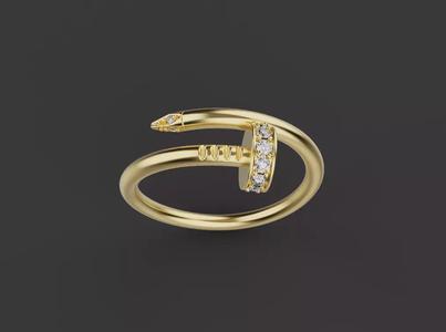 Nail Ring and Earrings set 66841