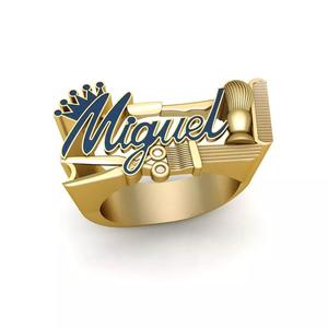 name ring with barber tools