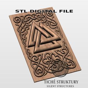 Valknut Symbol – Viking Knotwork – 3D STL Model